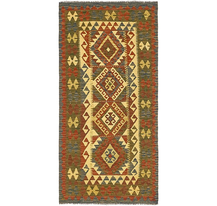 3' 2 x 6' 9 Kilim Maymana Runner Rug