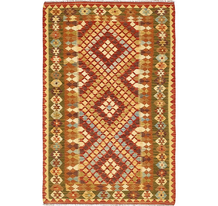 4' 2 x 6' 5 Kilim Maymana Rug