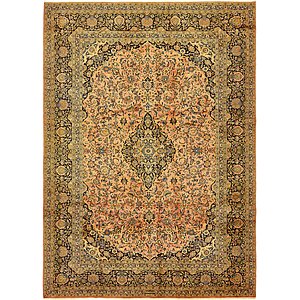 9' 8 x 13' 9 Kashan Persian Rug