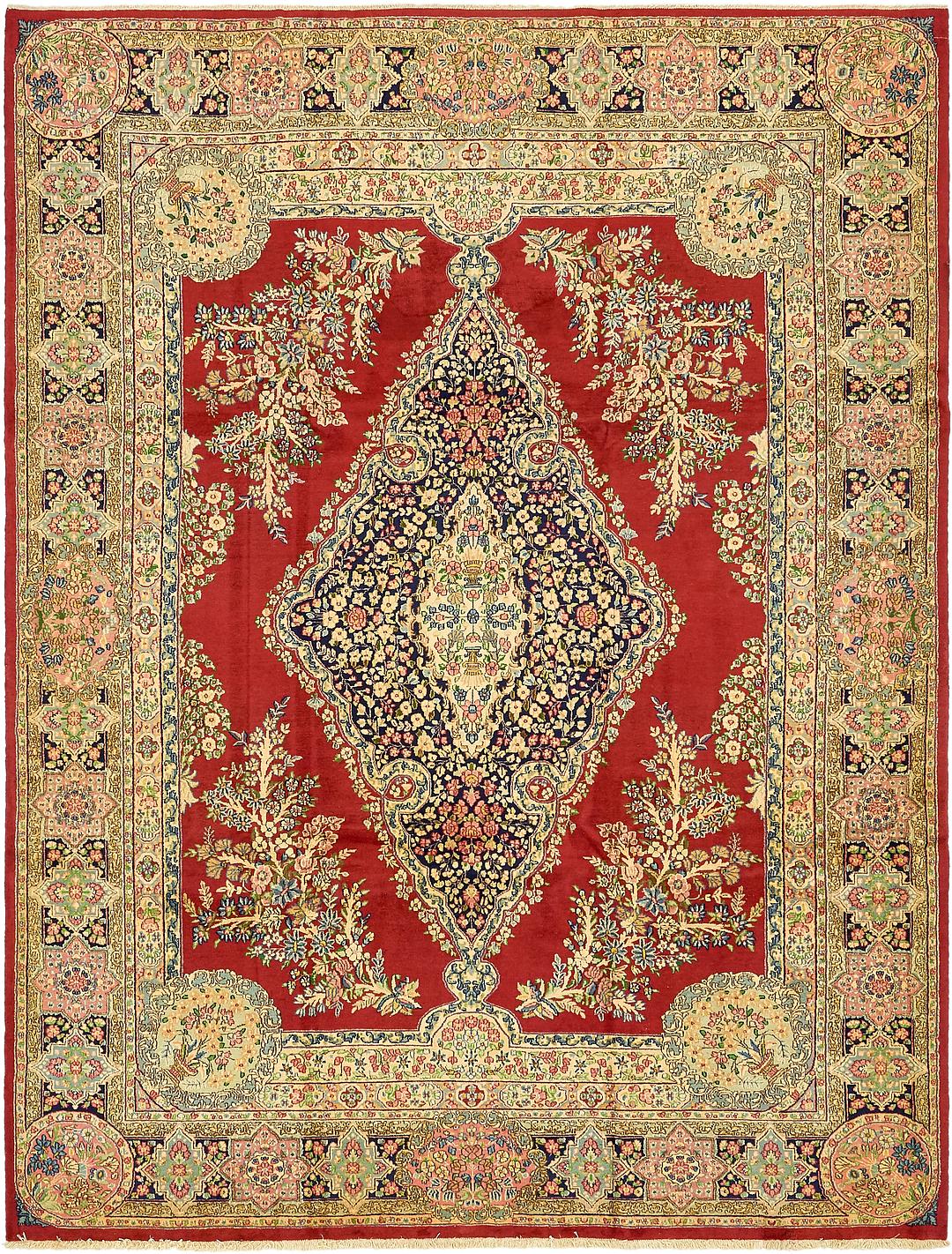 Red 8' 8 x 11' 6 Kerman Persian Rug Persian Rugs eSaleRugs