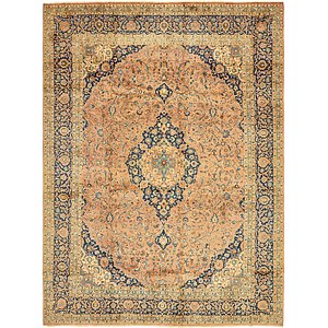 9' 10 x 13' Kashan Persian Rug