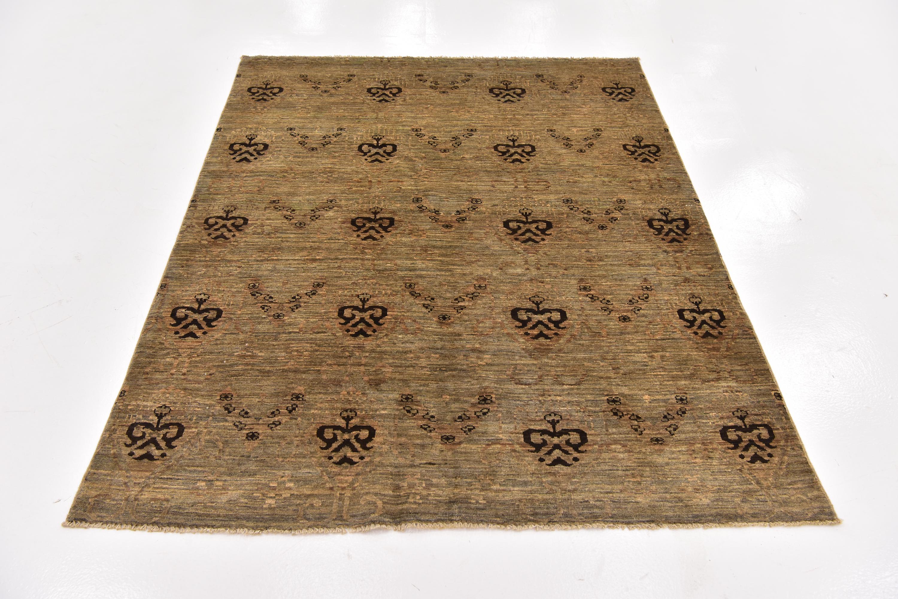 Light Brown 5' x 6' 7 Modern Ziegler Oriental Rug iRugs UK