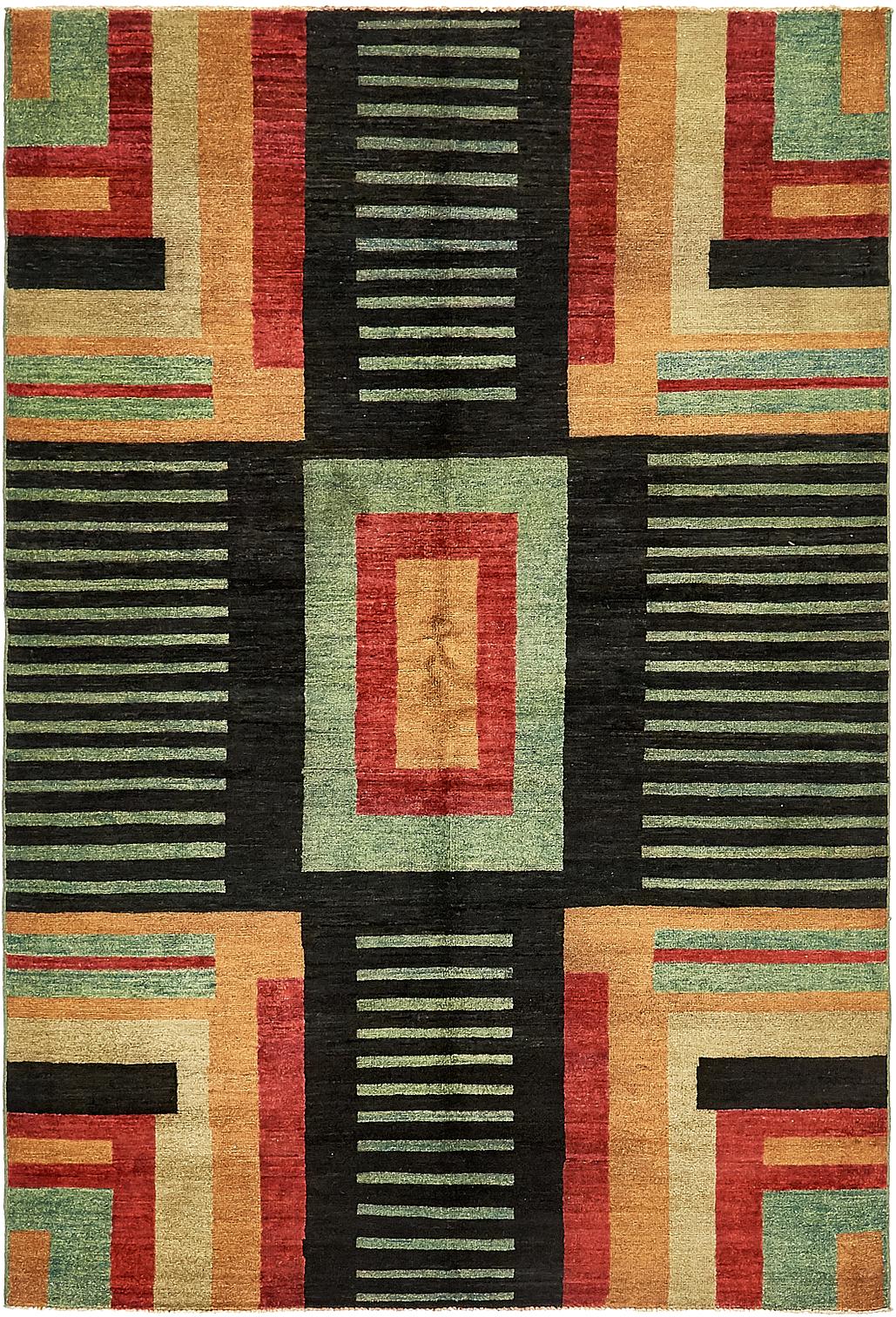 Black 5' 5 x 8' Modern Ziegler Oriental Rug Oriental Rugs eSaleRugs