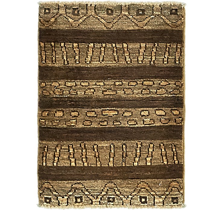 HandKnotted 1' 4 x 2' Modern Ziegler Rug