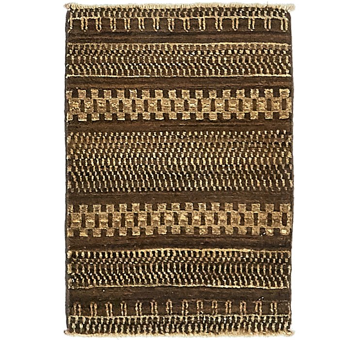 HandKnotted 1' 4 x 2' Modern Ziegler Rug