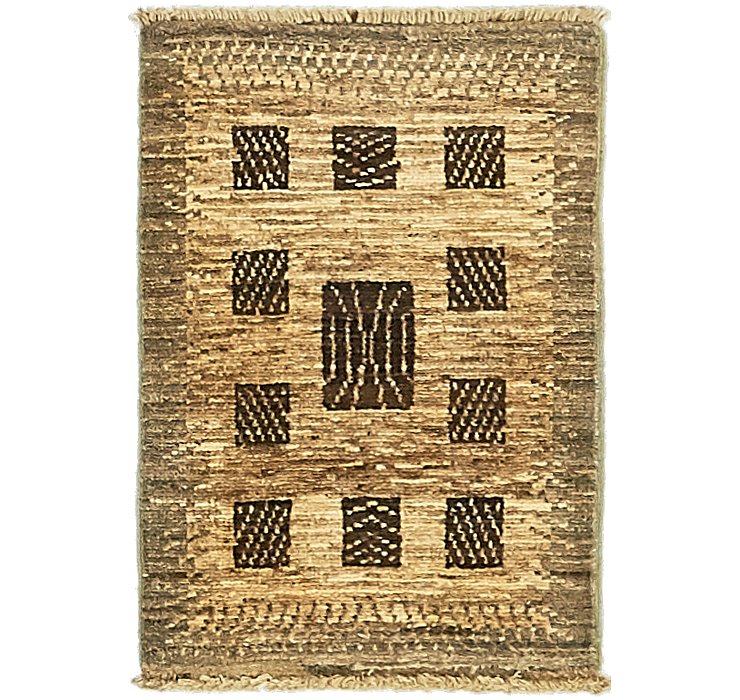 HandKnotted 1' 4 x 2' Modern Ziegler Rug