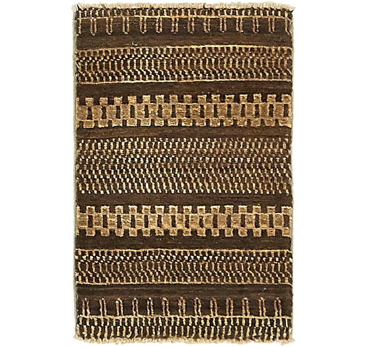 HandKnotted 1' 4 x 2' Modern Ziegler Rug
