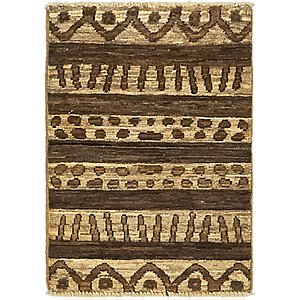 HandKnotted 1' 5 x 2' Modern Ziegler Rug