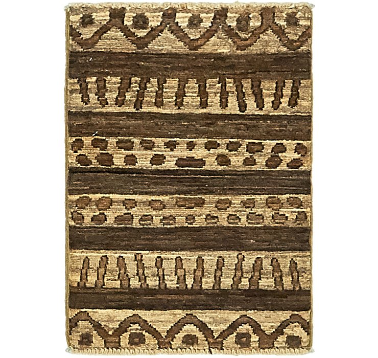 HandKnotted 1' 5 x 2' Modern Ziegler Rug