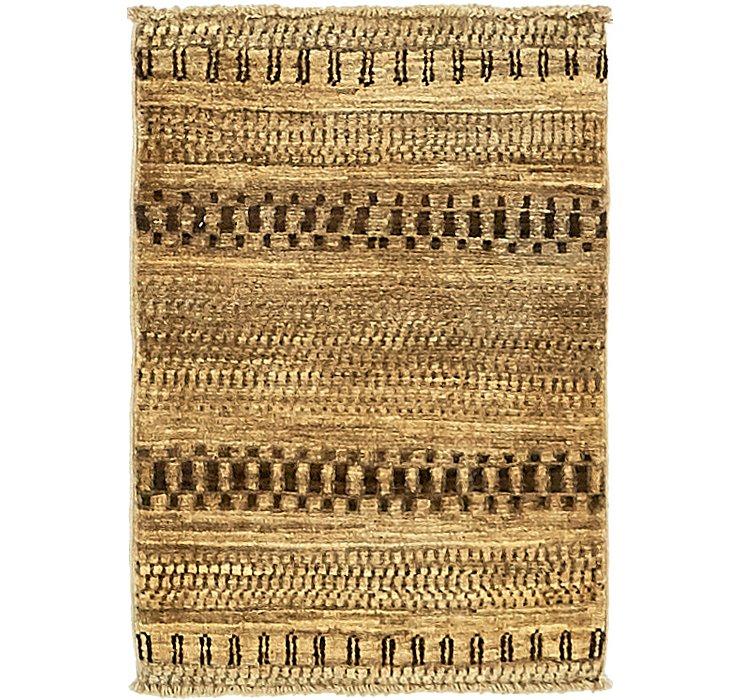 HandKnotted 1' 5 x 2' Modern Ziegler Rug