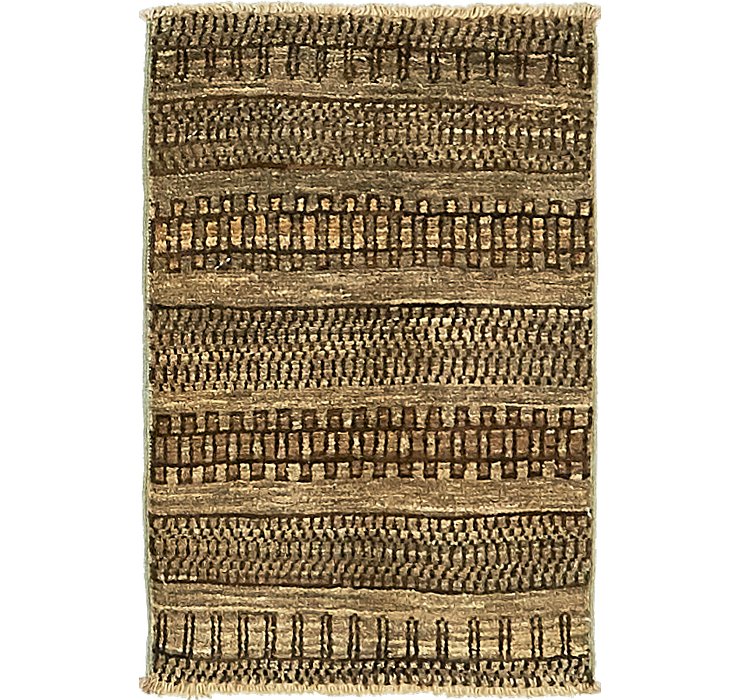 HandKnotted 1' 4 x 2' Modern Ziegler Rug