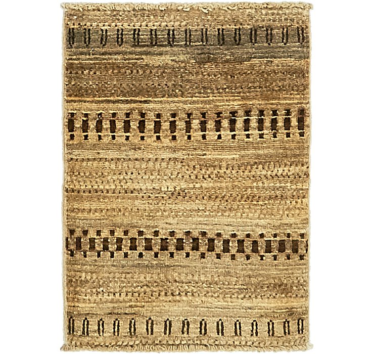 HandKnotted 1' 4 x 2' Modern Ziegler Rug