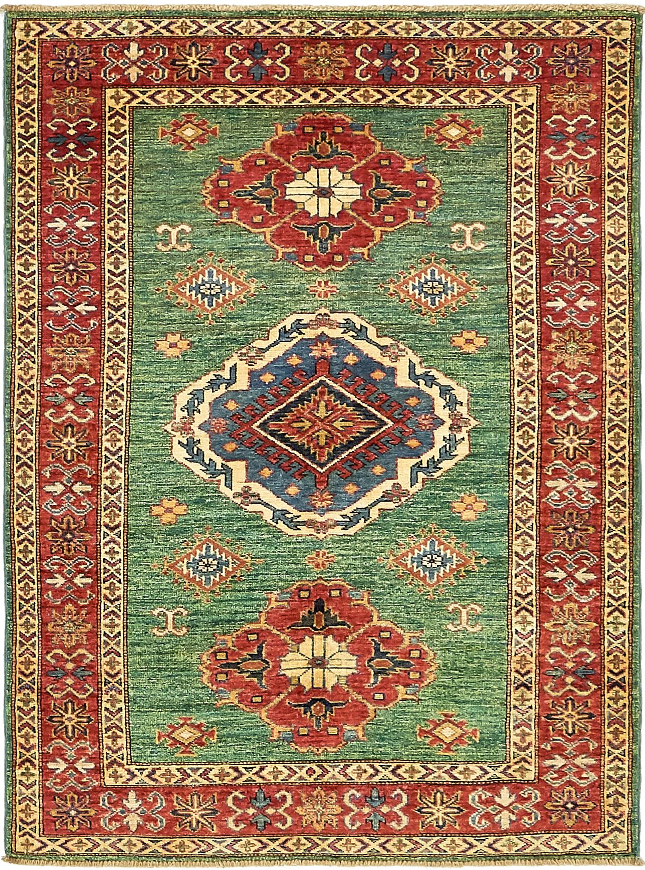Green 3 5 X 4 8 Kazak Rug Erugs