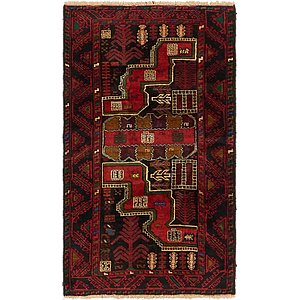 HandKnotted 2' 10 x 4' 10 Balouch Persian Rug