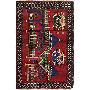 Unique Loom 3' x 4' 9 Balouch Persian Rug