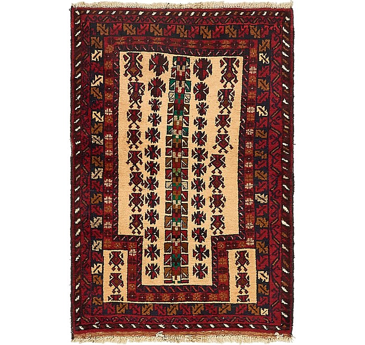 3' x 4' 6 Balouch Persian Rug