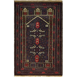 3' x 4' 10 Balouch Persian Rug