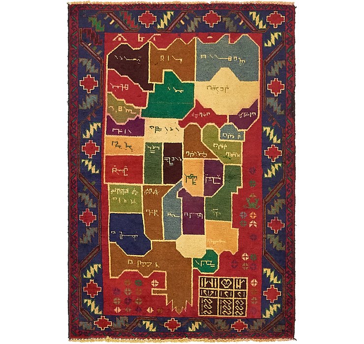3' x 4' 4 Balouch Persian Rug
