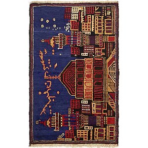 2' 9 x 4' 6 Balouch Persian Rug