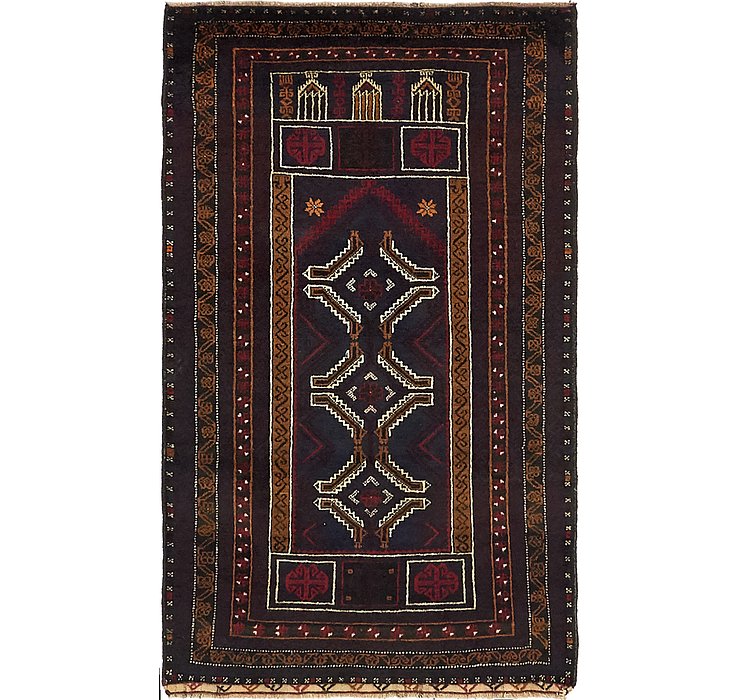 3' x 4' 10 Balouch Persian Rug