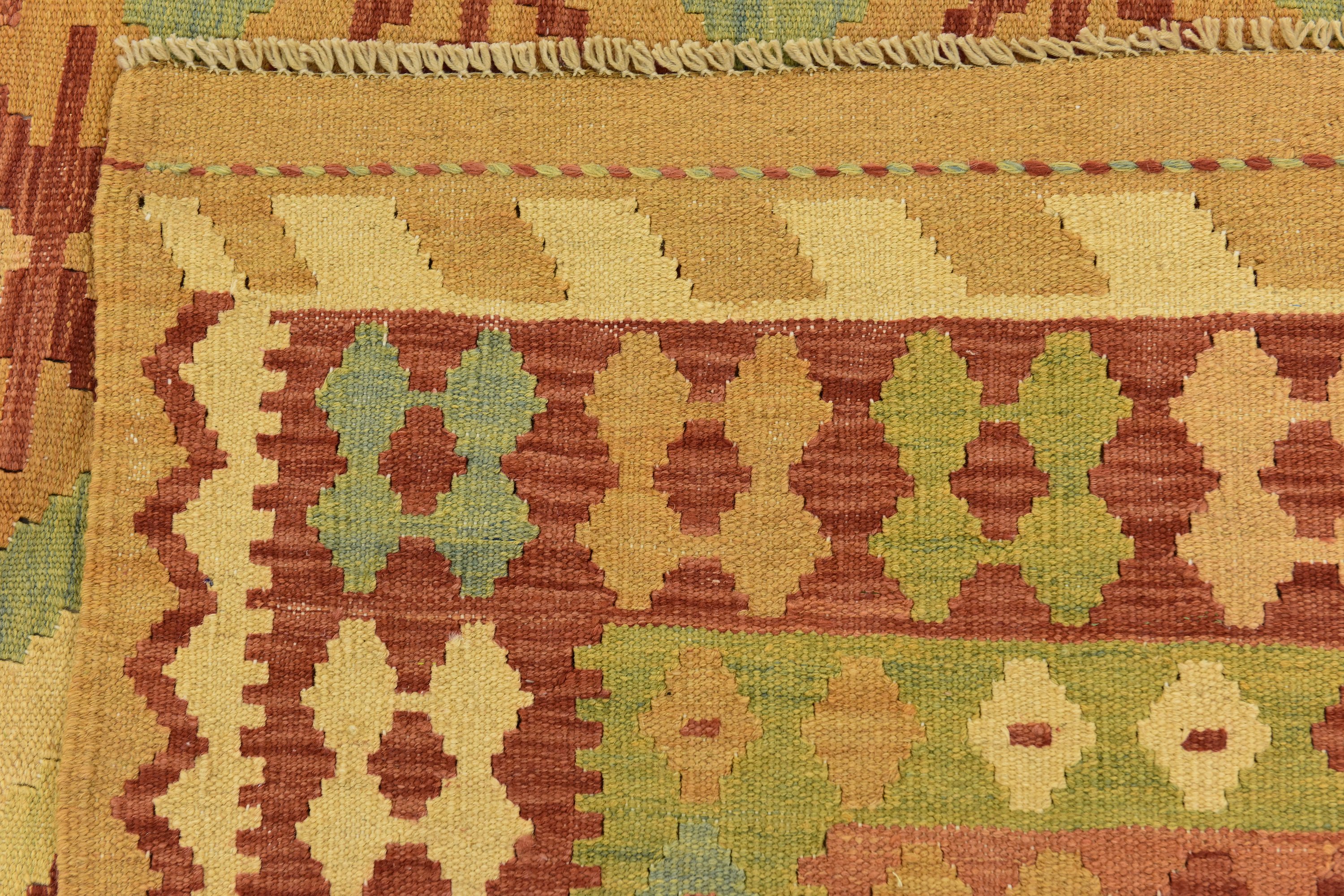 Cream 6' 10 x 9' 10 Kilim Waziri Rug Area Rugs eSaleRugs