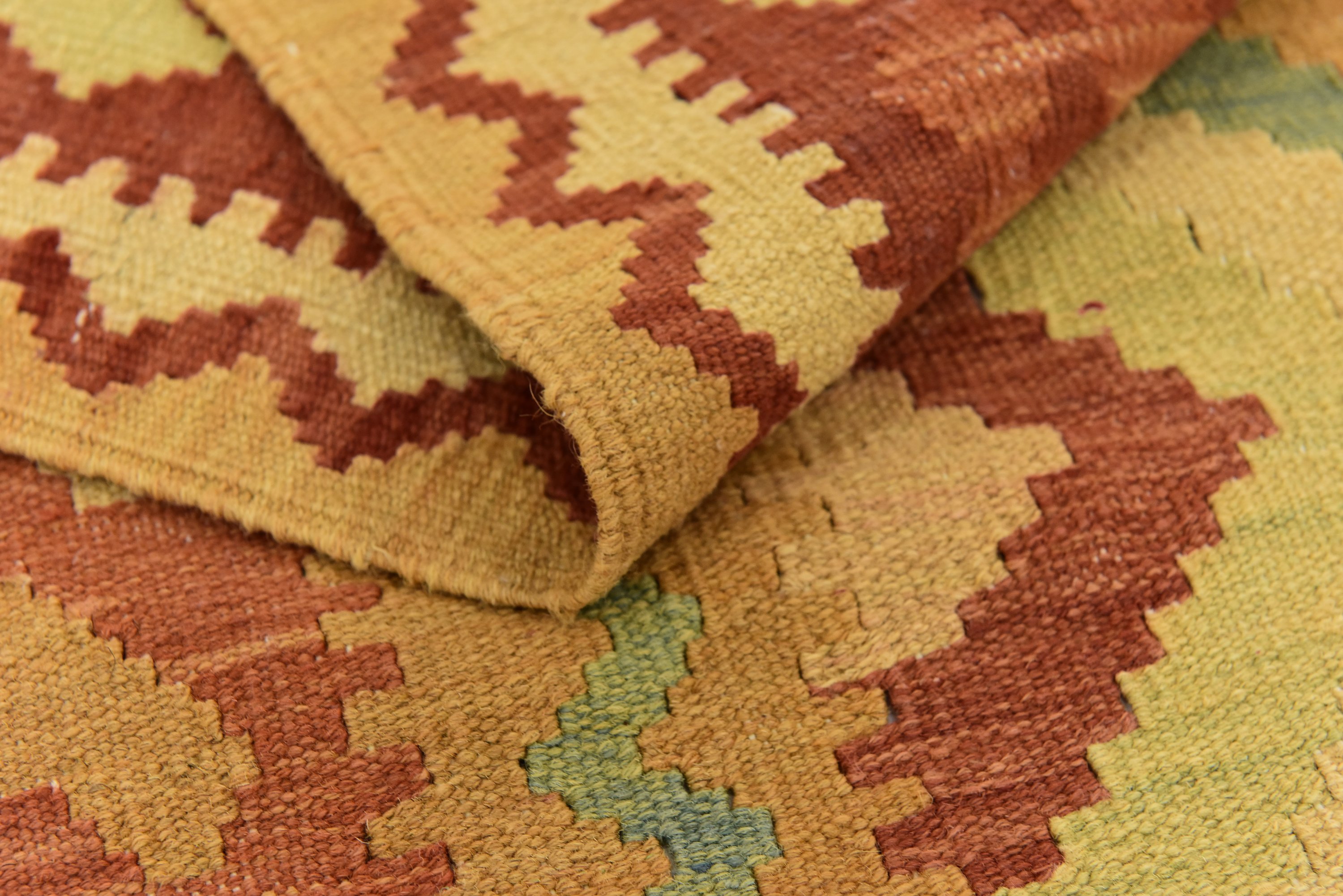 Cream 6' 10 x 9' 10 Kilim Waziri Rug Area Rugs eSaleRugs