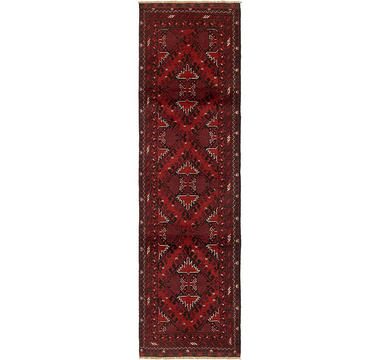 2' 8 x 9' 10 Afghan Akhche Runner Rug