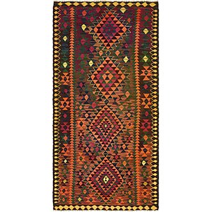 4' 10 x 9' 8 Kilim Fars Runner Rug