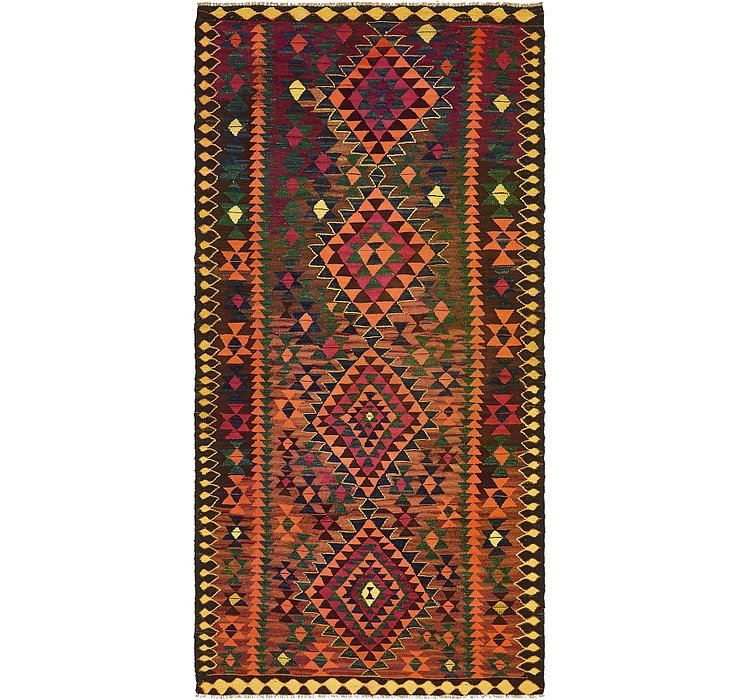 4' 10 x 9' 8 Kilim Fars Runner Rug