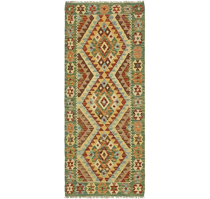 2' 5 x 5' 10 Kilim Maymana Runner Rug