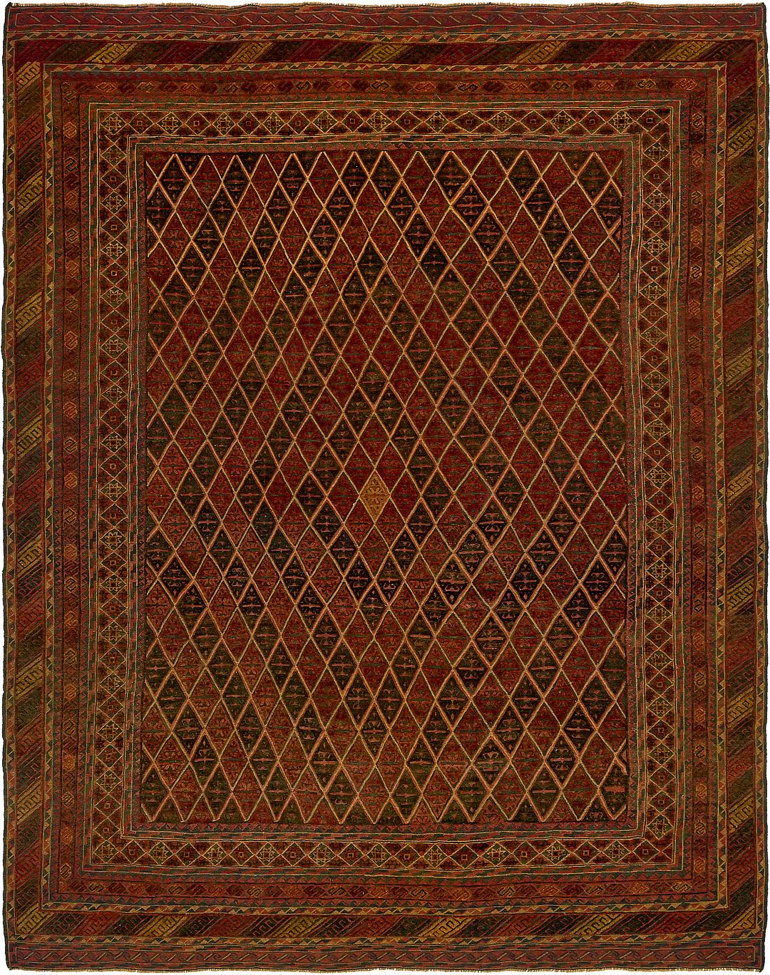 Red 9' 5 x 12' Sumak Oriental Rug iRugs UK