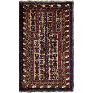 HandKnotted 2' 10 x 5' Balouch Persian Rug