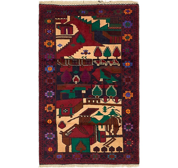 2' 10 x 4' 10 Balouch Persian Rug