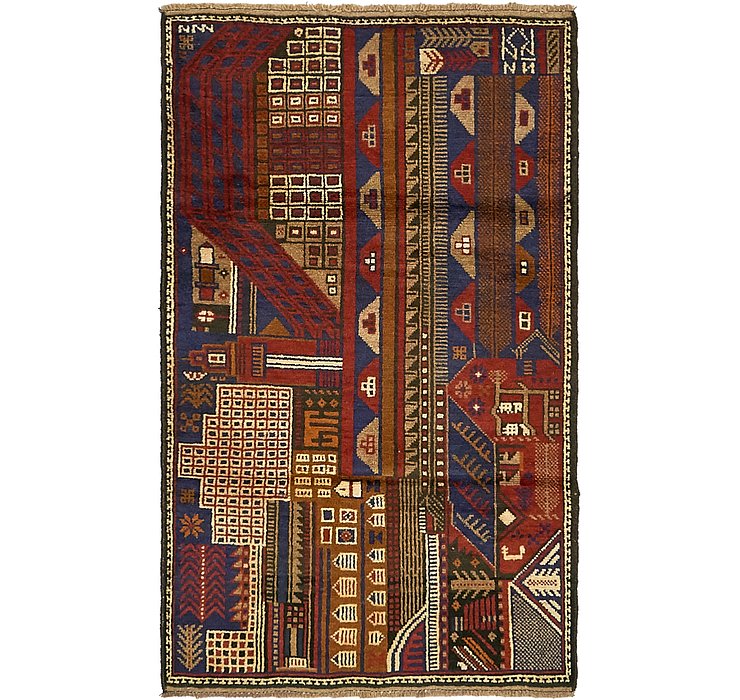 2' 9 x 4' 7 Balouch Persian Rug