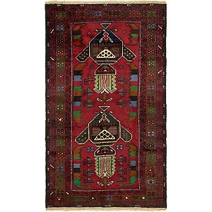 HandKnotted 3' x 5' Balouch Persian Rug