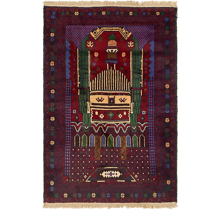 HandKnotted 3' x 4' 9 Balouch Persian Rug
