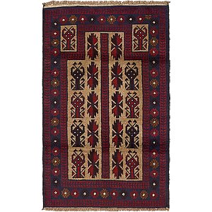 Unique Loom 2' 10 x 4' 8 Balouch Persian Rug