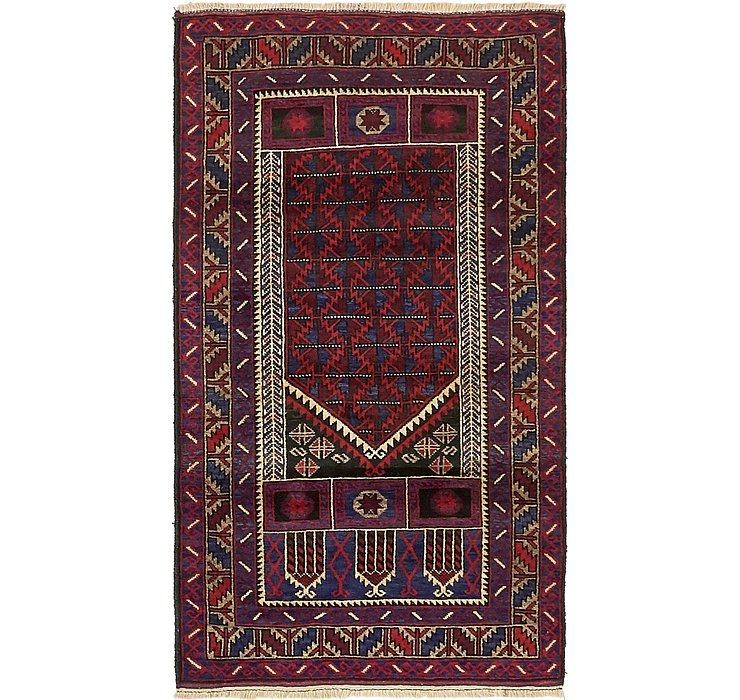HandKnotted 2' 9 x 5' Balouch Persian Rug