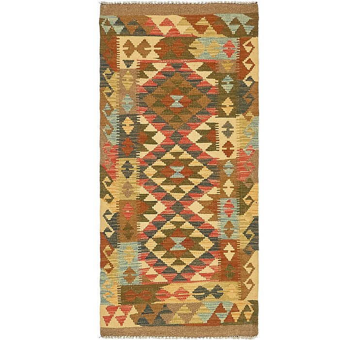 2' 7 x 5' 8 Kilim Maymana Runner Rug