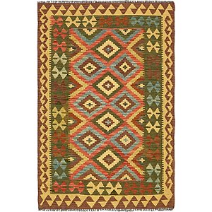 Unique Loom 3' 6 x 5' 3 Kilim Maymana Rug