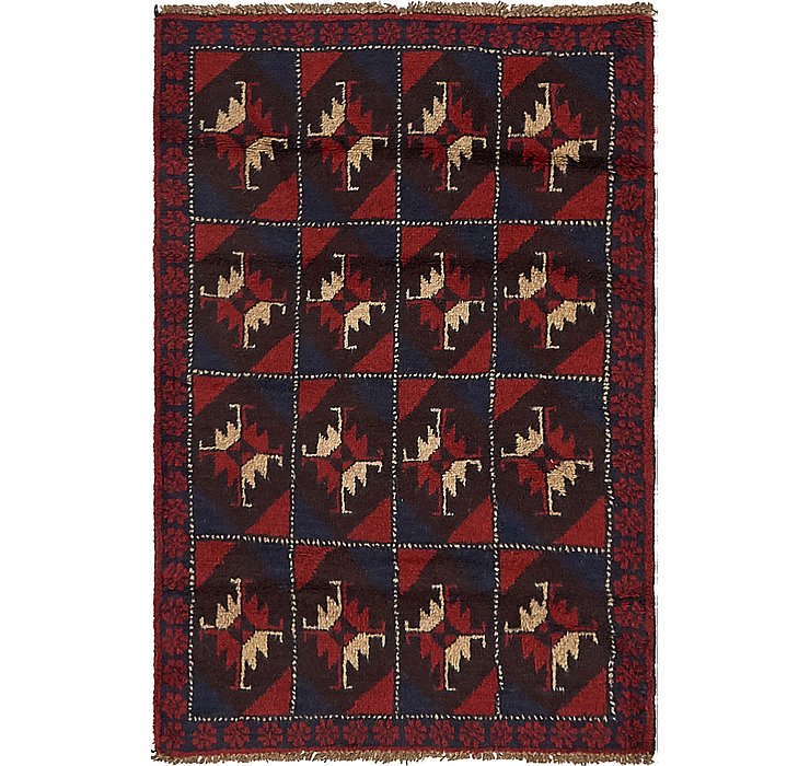 3' x 4' 9 Balouch Persian Rug
