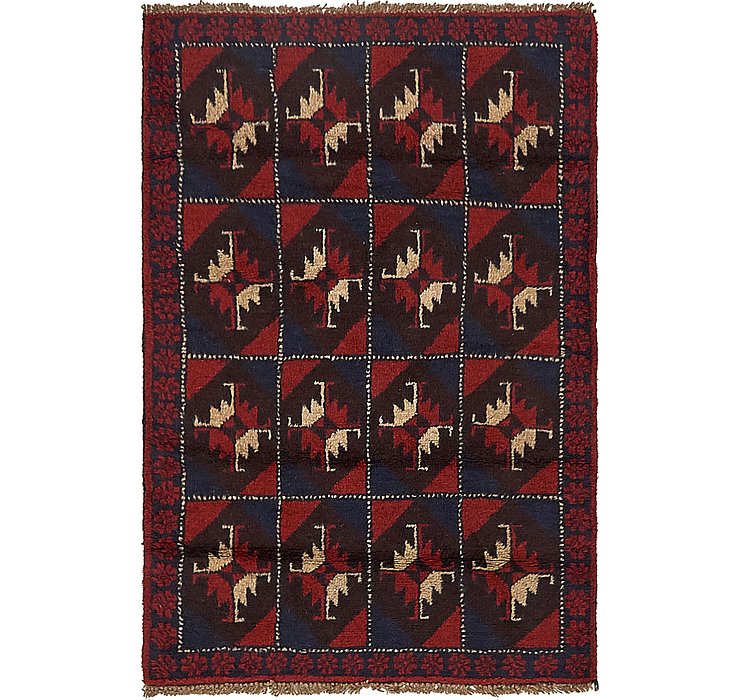 3' x 4' 6 Balouch Persian Rug