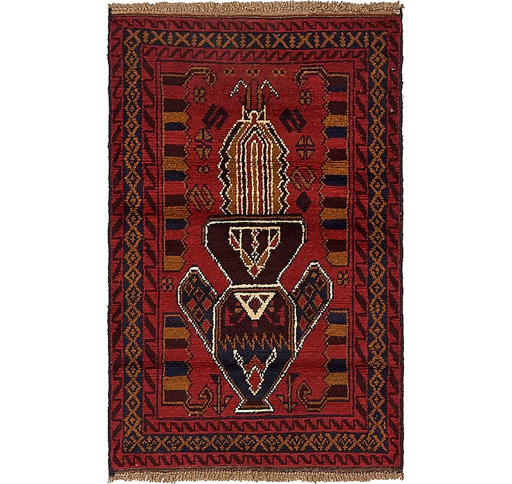 HandKnotted 3' x 4' 8 Balouch Persian Rug