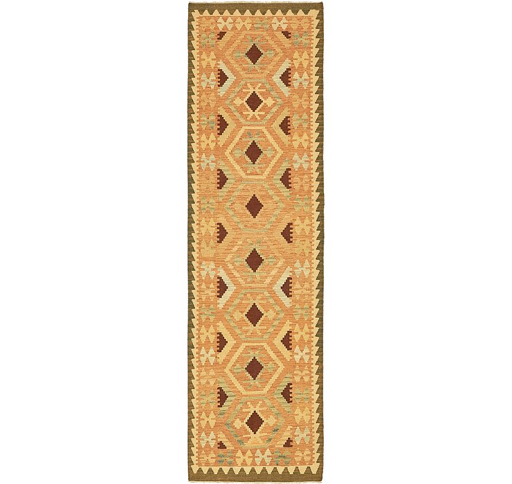 2' 8 x 9' 9 Kilim Maymana Runner Rug
