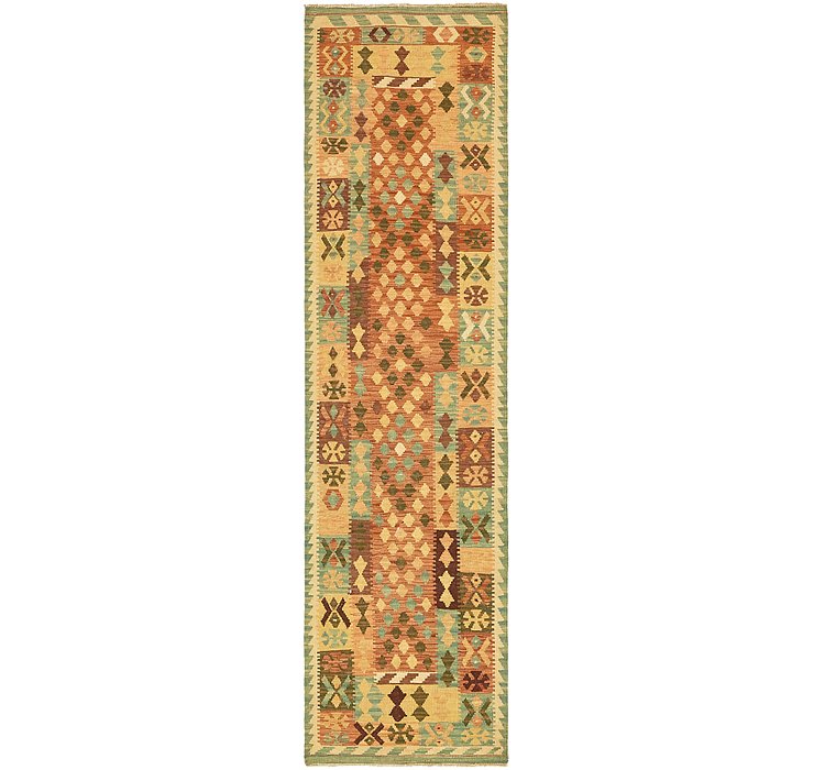 2' 6 x 10' Kilim Maymana Runner Rug