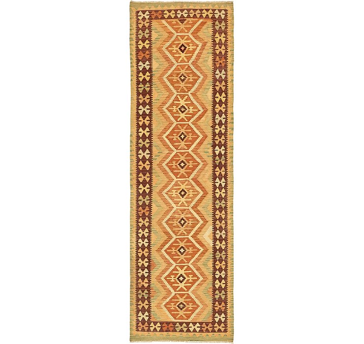 3' x 9' 8 Kilim Maymana Runner Rug