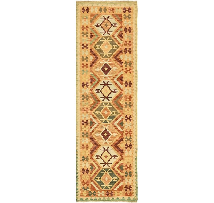 2' 10 x 10' Kilim Maymana Runner Rug