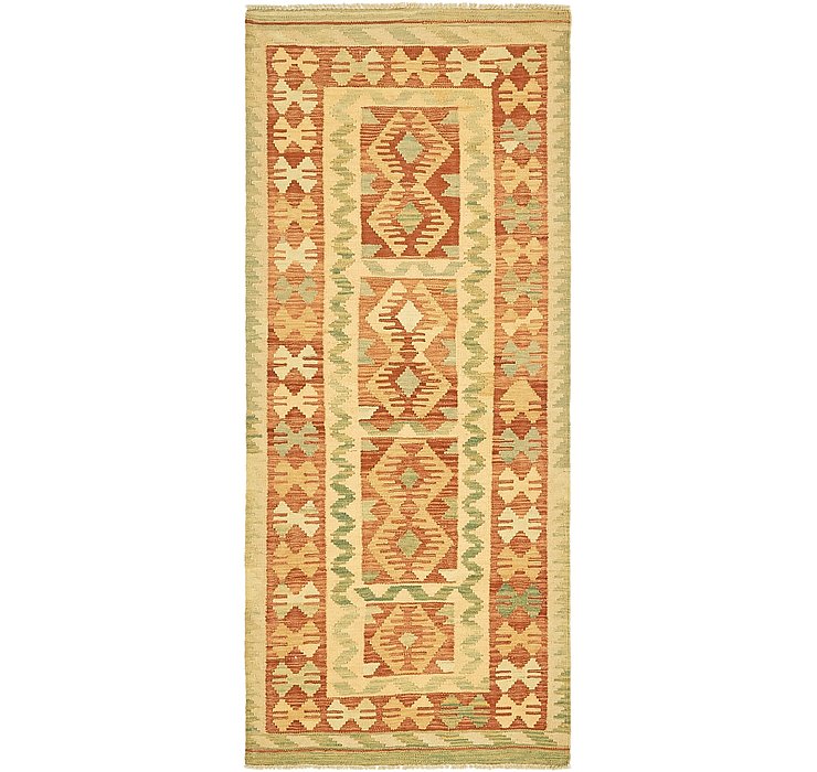 2' 9 x 6' 8 Kilim Maymana Runner Rug