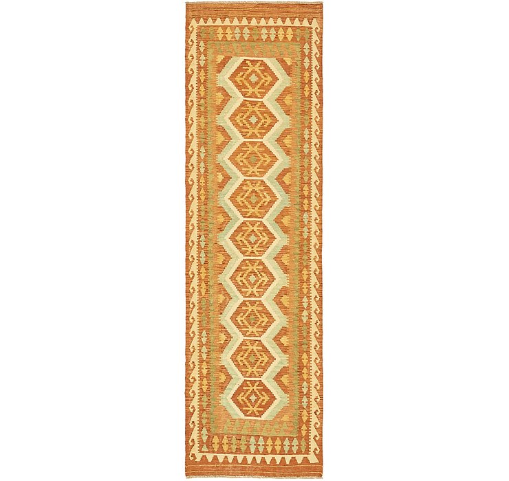 2' 8 x 9' 7 Kilim Maymana Runner Rug