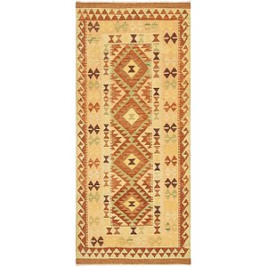 2' 10 x 6' 8 Kilim Maymana Runner Rug